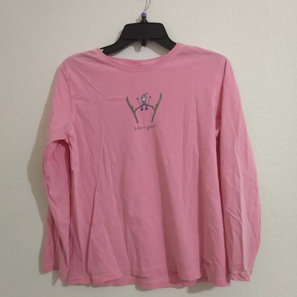 Life is Good Pink T-shirt